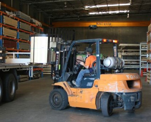 forklift in factory