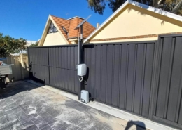 blue fence
