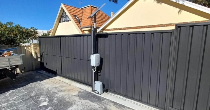 blue fence