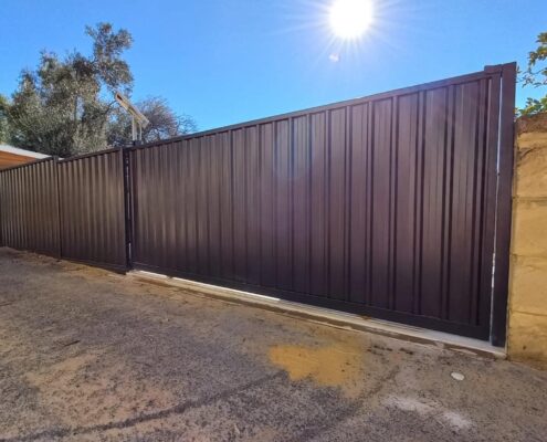 brown colorbond fence