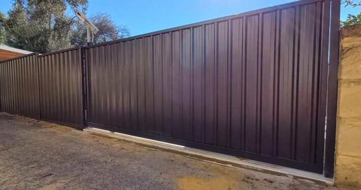 Sliding Gates In Perth Metric Fencing, Colorbond Sliding Doors