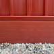 red lower fence - AliRetain Fencing Plinths