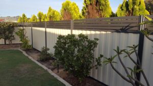 Colorbond Fencing installed on in backyard